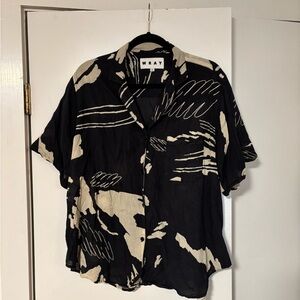 WRAY NYC Etore Shirt // Fusco sketch print 1XL